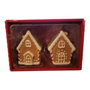 Salt and Pepper Shaker Set Gingerbread House Ceramic Christmas Kitchen‎ Decor